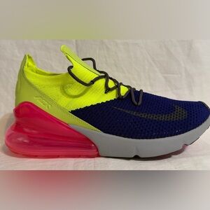 Nike Air Max 270 Flyknit Sneakers Multicolor AO1023-501 Men’s Sz: 9.5